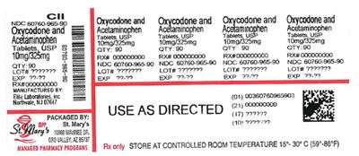 965-90 (Oxycodone 60760 965 90)